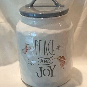 EUC - Peace and Joy Christmas Canister